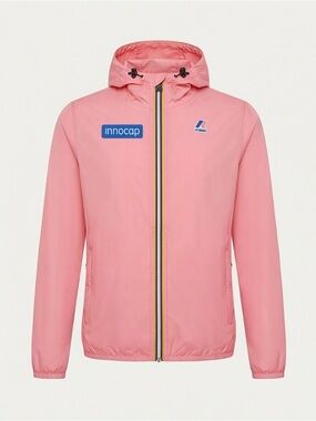 K-Way Pink Le Vrai 3.0 Claude hooded packable Windbreaker